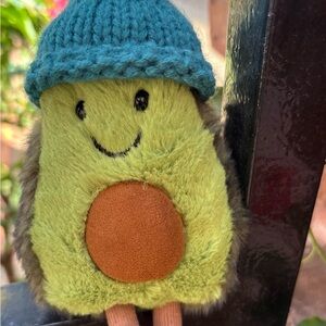 Jellycat TEAL COZI  Amuseables AVOCADO Small RETIRED NWT